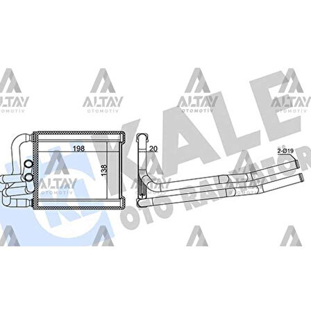 İ20 09-15 Kalorifer Radyatörü - Kle-355140 - 97138-1J000 