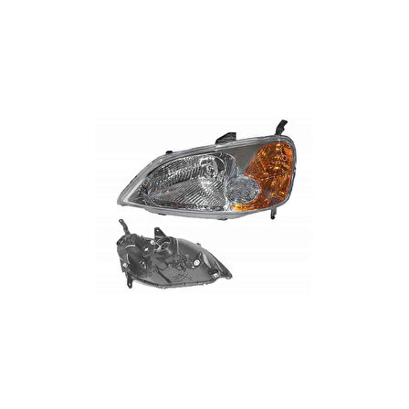 Civic 01-03 Sedan Elektrikli Sol Far - Dpo-217-1134L-Ld-Em - 33151-S5A-G01 