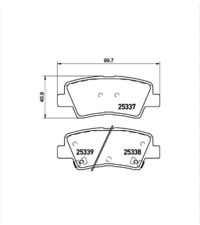 Blue//Elantra/Corolla Uyumlu 13-17 Arka Fren Balatası Yay Deliksiz 11-Sonrası Gdy101067 583022Ha51
