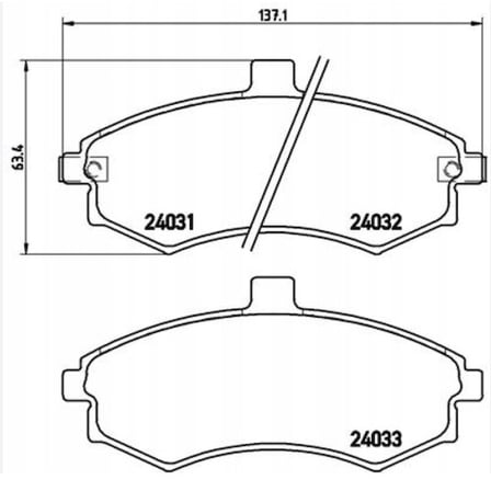 Elantra/Matrix Ön Fren Balatası 2001-2003 Gdy101056 581012Da40 | 