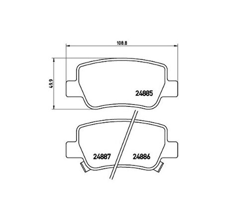 Avensis 2009 Sonrası Arka Fren Balatası Sbsp1578 446605040 
