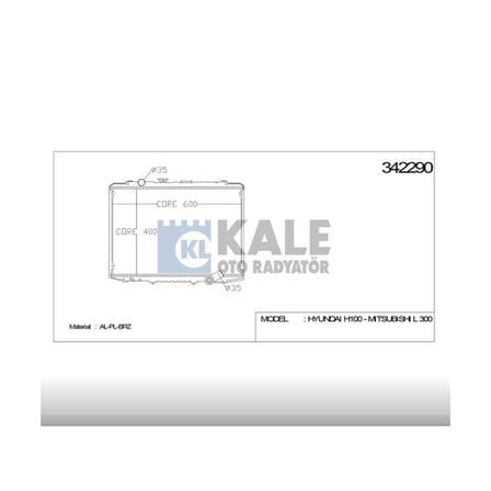 H-100 94-06 Minibüs Brazıng Radyatör Su - Kle-342290 - 25300-43820 