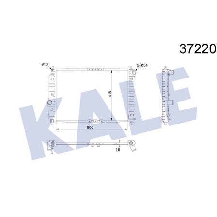 Aveo 06-11 Kalos 03-08 1.4 M-T Mekanik Su Radyatör - Kle-372200 - 96444386 