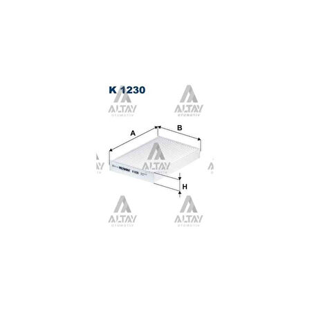 Juke 10- Fluance 10- Pulsar 16- Karbonlu Polen Filtresi - Flt-K1230A - 27277-1Ka0A Fltk1230 