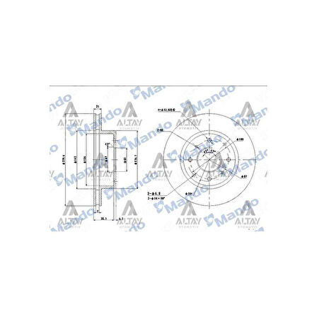 Civic 92- Civic 96- 1.4 Ön Havalı 240-4 Fren Diski - 45251Sr3A00 