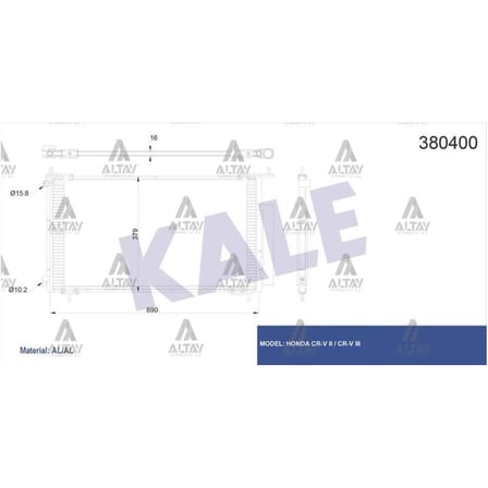 Crv 02-06 Klima Radyatör - Kle-380400 - 80101-Sca-A01 