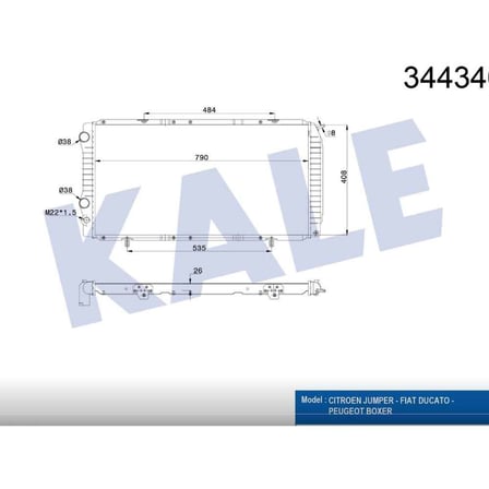 Ducato 02- Boxer 02-06 Jumper 02- Mekanik Radyatör Su - Kle-344340 - 