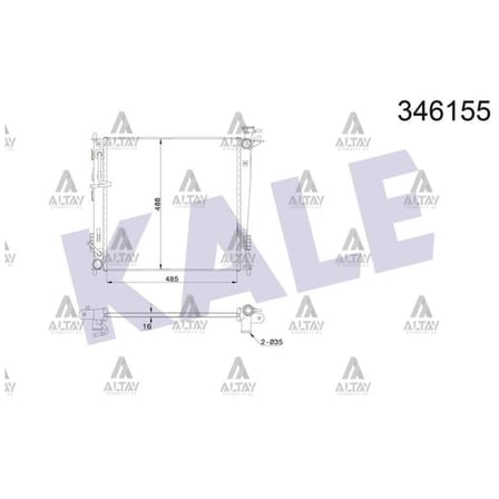 İx-35 10-15 Sportage 11-15 2.0 Dizel A-T Brazing Su Radyatör - Kle-346155 - 25310-2S020 