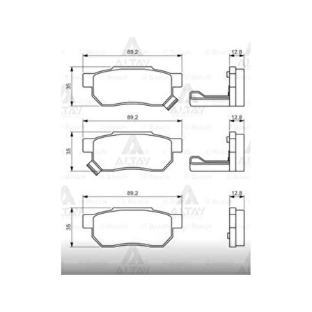 Civic 96-06 Arka Fren Balata - Del-Lp625 - 06022-Sp8-000 