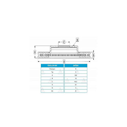 Crv 04-12 Arka Düz 302-5 Fren Diski - Mhr-03681 - 42510Swwg01 