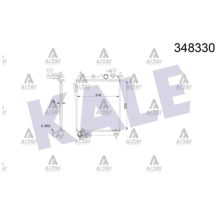 Getz 03-11 Benzinli M-T Brazing 2004.02 Tarihine Kadar Su Radyatör - 25310-1C200 Kle-348330 