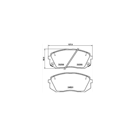 Ix-35 10-15 Sportage 11-16 I-40 12-15 Tucson 16-18 Ön Fren Balata - 58101-1Da00 