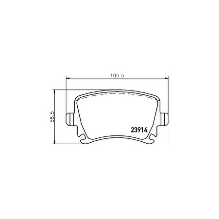 Caddy 04- Golf5 03- Jetta 05- Passat 08- Passat 05- Arka Fren Balata - 1K0698451G 