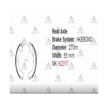 Hiace 90-04 Hilux İv 89-04 Pabuç Arka Fren Balata - Mhr-00211 - 0449526150 