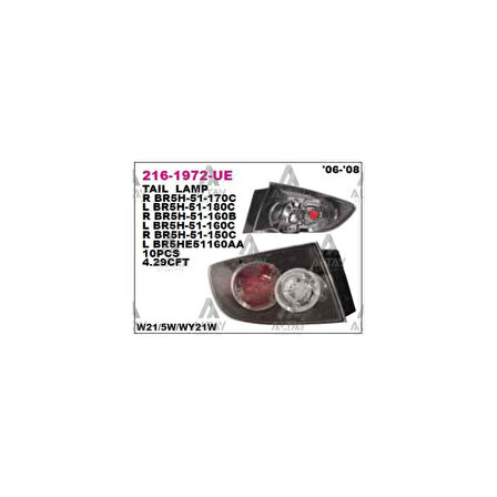 Mazda 3 2006-2008 Sol Dış Stop Br5H-51-160C 