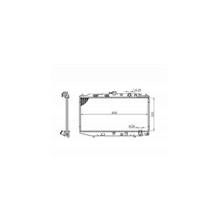 Civic 88-91 Crx 16Mm M-T Brazing Su Radyatör - Kle-347540 - 19010-Pm4-003 