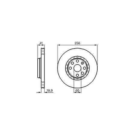 Esse Oto - Vectra A/astra F/corsa B Ön Fren Diski 96-01 Bch0986478535 569055