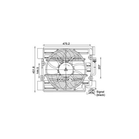 Esse Oto - E39 Klima Fan Motoru Komple 99-03 Bhr Acf 24 000s 64546921395