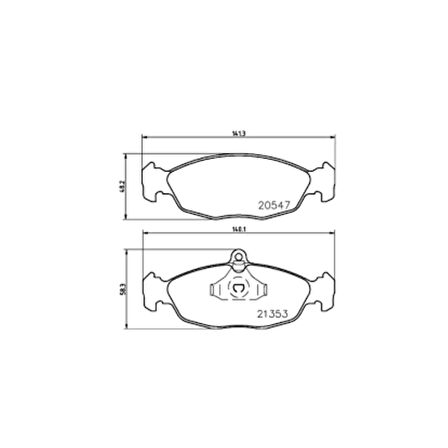 Corsa B Astra F Vectra A 93-01 Ön Fren Balatası Fte9001012 1605455