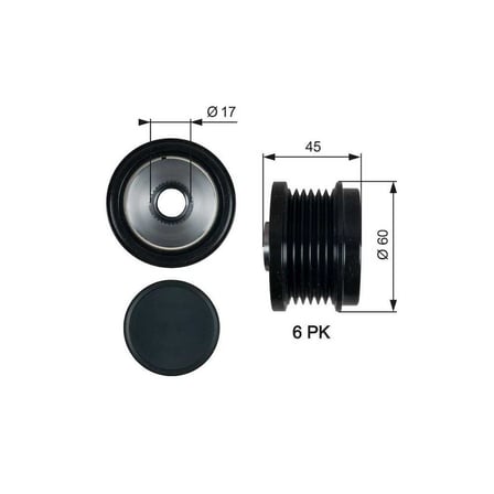 Esse Oto - Focus-fiesta-cmax/mazda/volvo Alternatör Kasnağı 10- Gts Oap7155 Av6n 10300 Ge