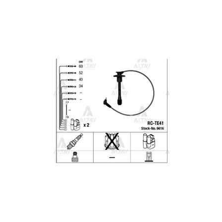 Esse Otomotiv Corolla Uyumlu 1.6 4-Afe Enj. Buji Kablosu Takim Rc-Te41 - NGK-9616 - 90919-22327
