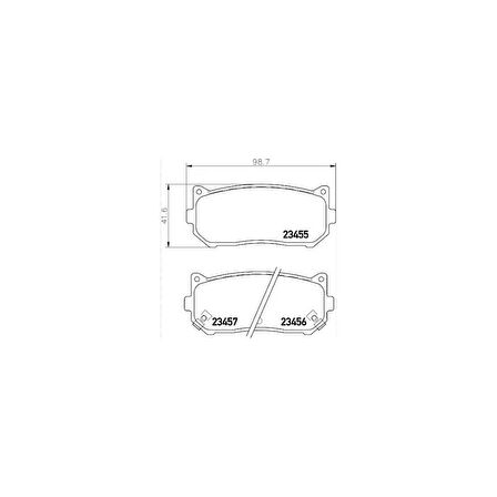 Esse Otomotiv - Shuma/clarus/carens Arka Fren Balata Disk Gdb3203 1998- Sbsp1079r 0k9a02628z