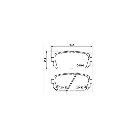Esse Otomotiv - Carens Arka Fren Balata Disk Gdb3462 2002- Sbsp1197 583021da00