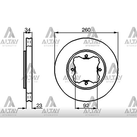 Esse Otomotiv Accord 90-02 Rover 618-620 Ön Havali 260-4 Fren Diski - BSH-0986478568 - 45251-SM4-020