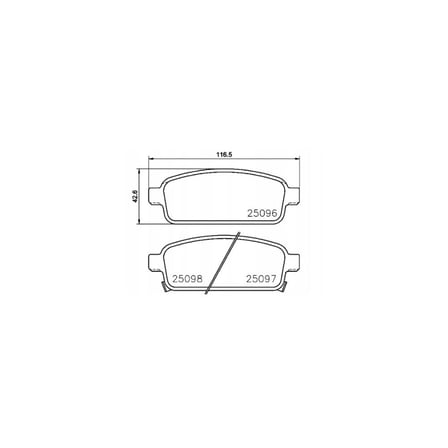 Esse Oto - Astra J Mokka Cruze Aveo Fren Balatası Arka 15ınch 268mm Diskler İçin 09- Gdy 101086 1605296