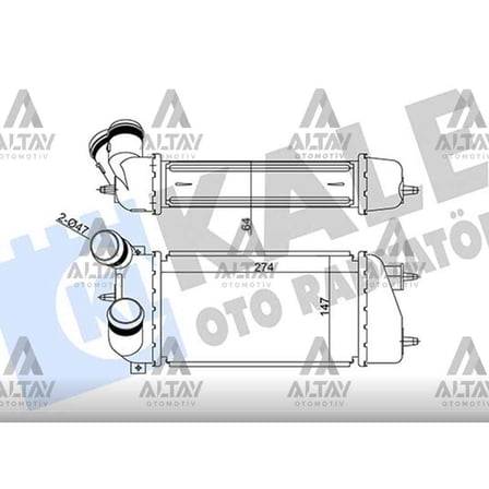 Esse Otomotiv C3 04-Dv4Ted4 90 Hp Turbo Radyatör intercooler - KLE-344100 - 0384G2