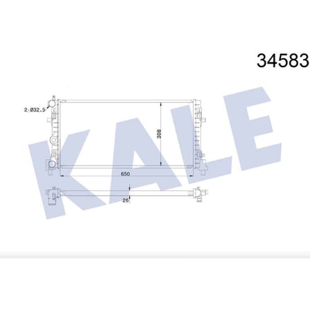 Esse Otomotiv Polo Fabia ibiza 10 1.2-1.4 Brazing Su Radyatör - KLE-345835 - 6R0121253A/253L