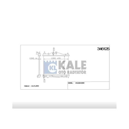 Esse Otomotiv Getz 06-11 1.4 Benzinli 16M -T Brazing Su Radyatör - KLE-346125 - 25310-1C350