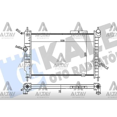 Esse Otomotiv Astra F 91-98 1.7 D M-T Mekanik Su Radyatör - KLE-356990 - 1300134