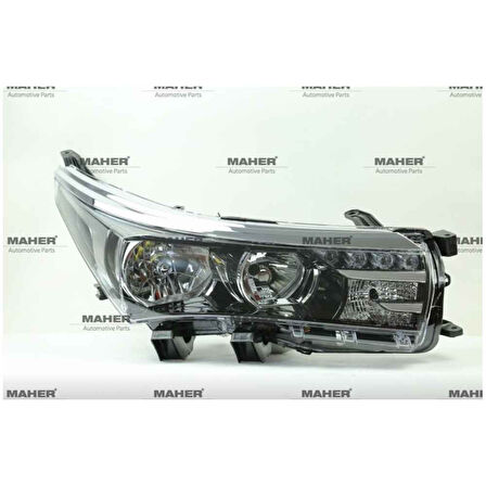Esse Otomotiv Corolla Uyumlu 13-15 Motorlu Ledli Siyah Sağ Far - MHR-14377 - 81130-02E70