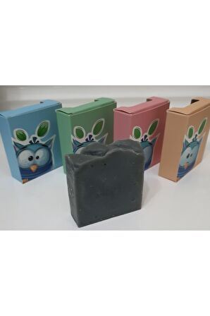 Confused Owl  Organik El Yapımı Kömür  ( Aktif Carbon) Sabunu 1 Adet