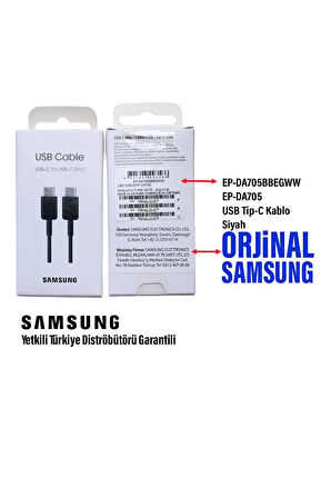EP-DA705B Samsung Type-C Kablo 25W Hızlı Şarj Kablosu  (Samsung Türkiye Garantili)