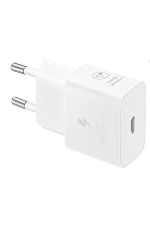 EP-T2510N Type C Hızlı Şarj Adaptörü Uyumlu (25W) - Beyaz (Samsung Türkiye Garantili)