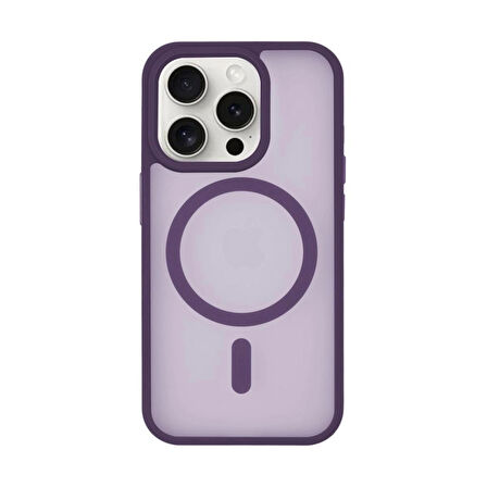 iPhone 15 Pro "Cam Hediyeli" Tam Korumalı Yanları Renkli Silikon Kılıf Magsafe Şarj Destekli