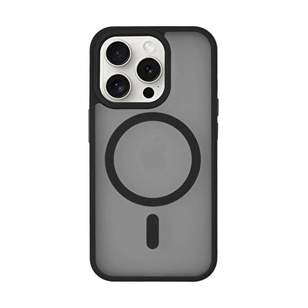 iPhone 15 Pro "Cam Hediyeli" Tam Korumalı Yanları Renkli Silikon Kılıf Magsafe Şarj Destekli