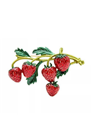 Çilek Broş