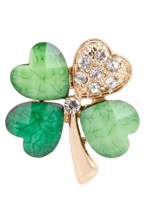 4 Yapraklı Yonca Broş