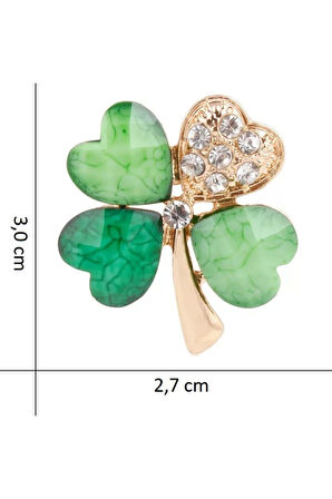 4 Yapraklı Yonca Broş