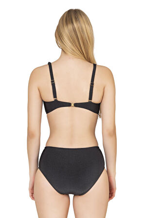 Endeep Kadın Toparlayıcı Aksesuarlı Siyah Bikini Takımı
