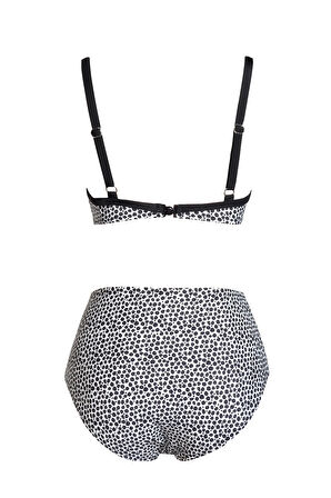 Endeep Kadın Balenli Destekli Büyük Beden Yüksek Bel Bikini Takımı