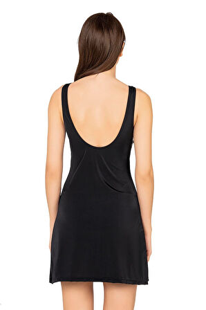 Endeep Kadın Kruvaze Detaylı Etekli Elbise Mayo