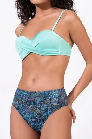 Endeep Kadın Desenli Yüksek Bel Çapraz Detaylı Destekli Bikini Takımı