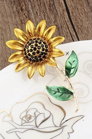 Ayçiçeği Broş Ve Kolye Ucu