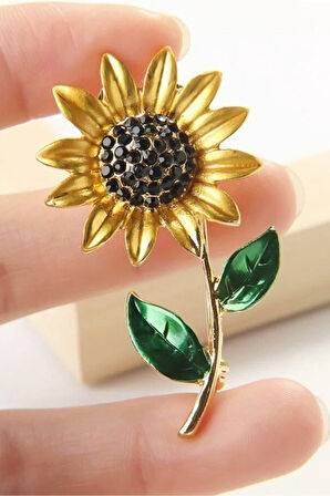 Ayçiçeği Broş Ve Kolye Ucu