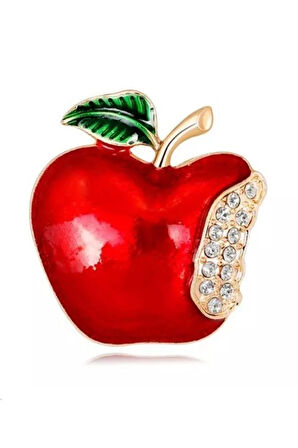 Kırmızı Elma Broş