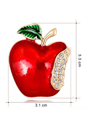 Kırmızı Elma Broş